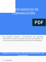 Medios Masivos de Comunicación