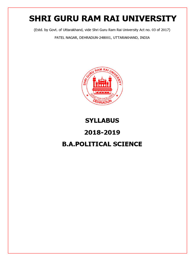 Ba Syllabus 2019 | PDF | Political Philosophy | Mahatma Gandhi
