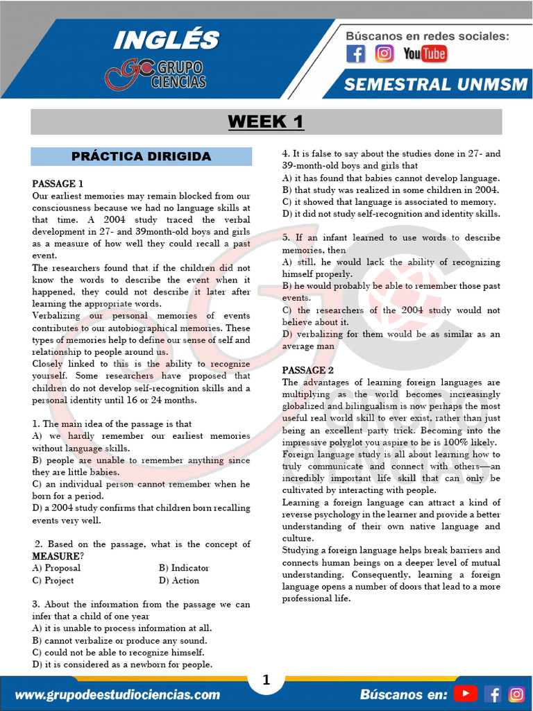 Semana 1 Inglés Download Free Pdf Color Omega 3 Fatty Acid
