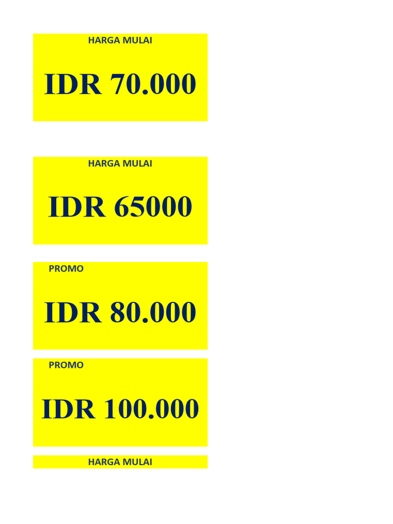 Buat Harga Baju Dll | PDF