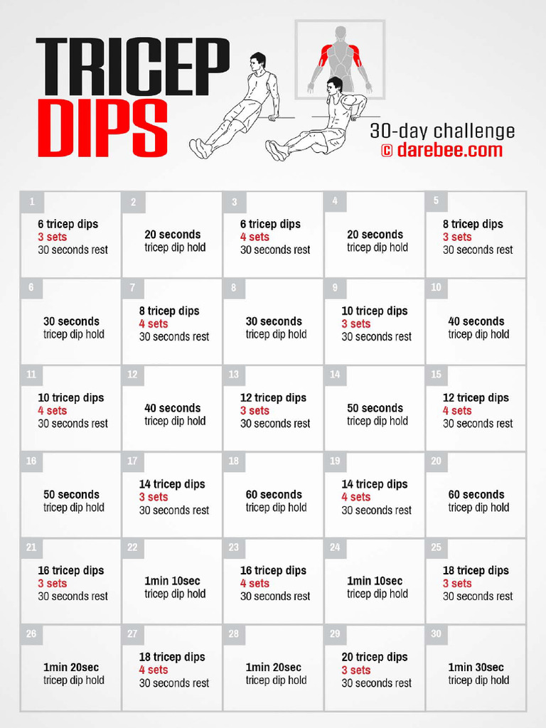Tricep Dips Challenge | PDF
