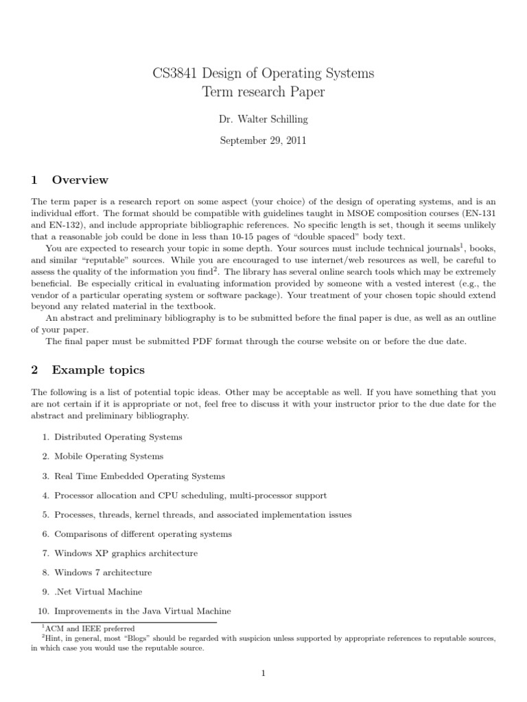 term paper assignment