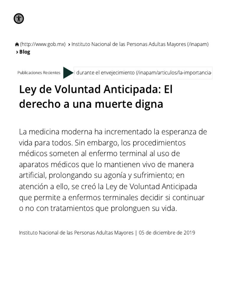 Ley de Voluntad Anticipada | PDF