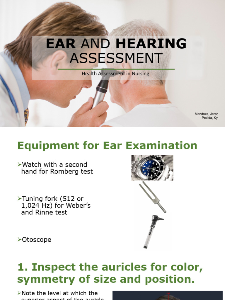 Ear and Hearing Assessment Guide | PDF | Science & Mathematics