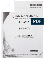 Soal UN Matematika SMP 2019 23 April 2019