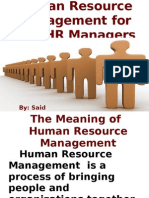 Human Resource Management For Non - HR Managers (Power Point)