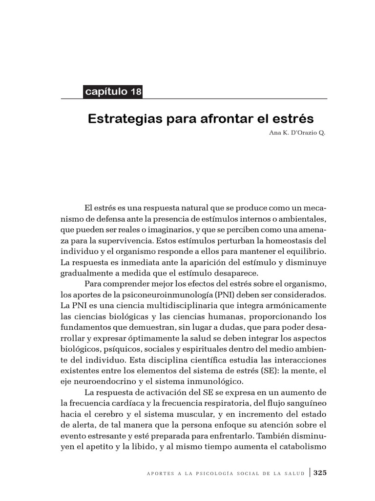 Estrategias para Afrontar El Estrés | PDF