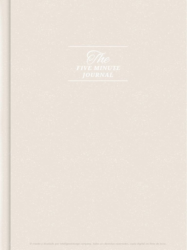 The Five Minute Journal (Beige) | PDF