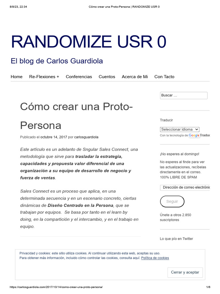 Cómo Crear Una Proto-Persona - RANDOMIZE USR 0 | PDF | Cookie HTTP ...