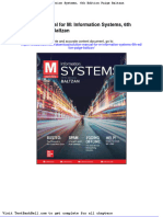 Solution Manual For M Information Systems 6th Edition Paige Baltzan Full Download