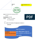 Nouvelle Page de Garde Outils Et Techniques Ď Évaluation en Histoire Et Géographie.