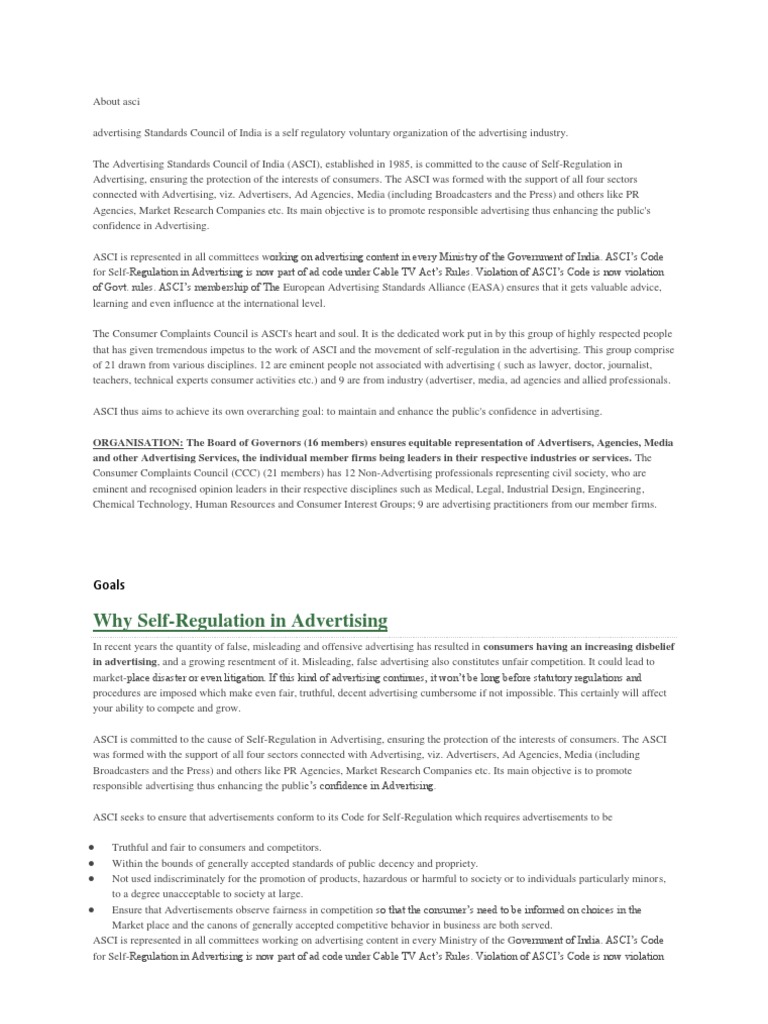 Why SelfRegulation in Advertising Goals PDF Advertising Public