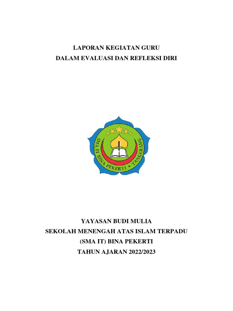 Evaluasi dan Refleksi Diri Guru SMA IT | PDF | Karier & Perkembangan