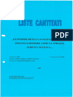 Forasti - PTH Canalizare - Liste de Cantitati