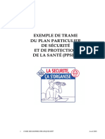 EXEMPLE DE TRAME DU PLAN PARTICULIER DE SÉCURITÉ ET DE PROTECTION DE LA SANTÉ (PPSPS)