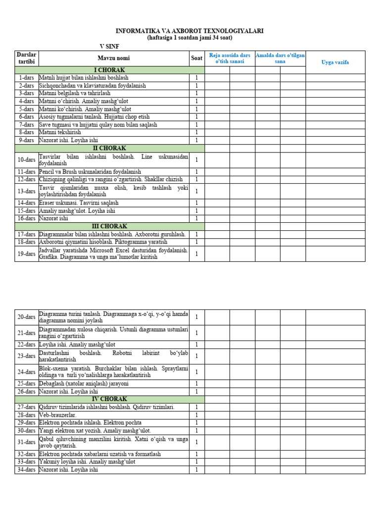 workbook 5 sinf