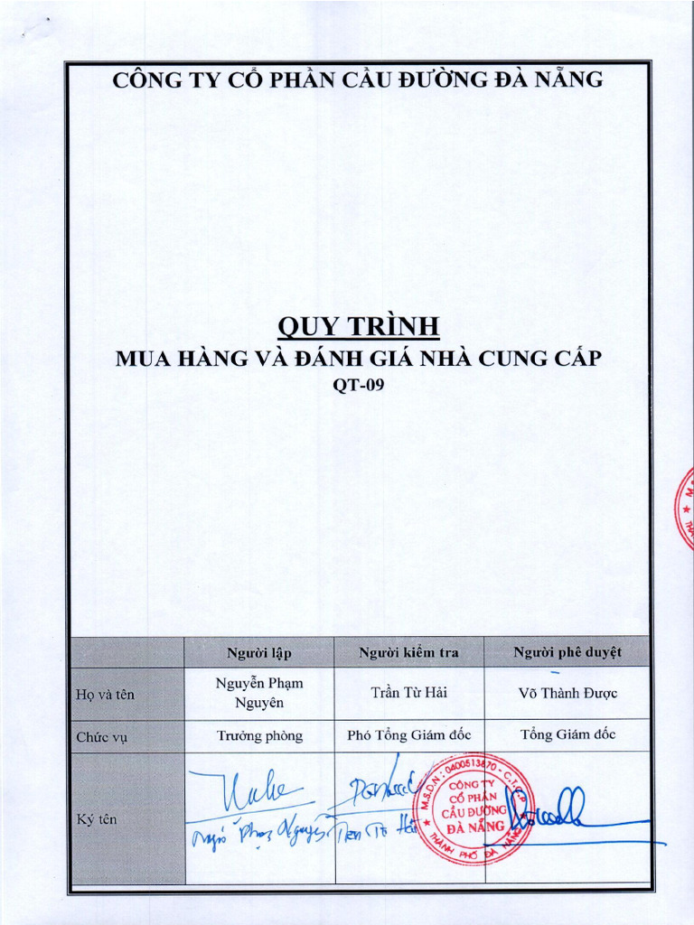 Quy trinh mua hang danh gia nha cung cap qt 09 0001 pdf