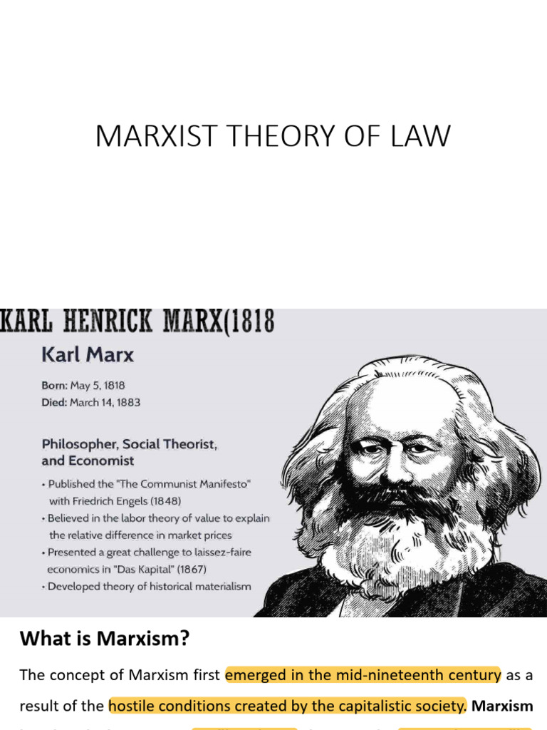 Marxist theory of law pdf