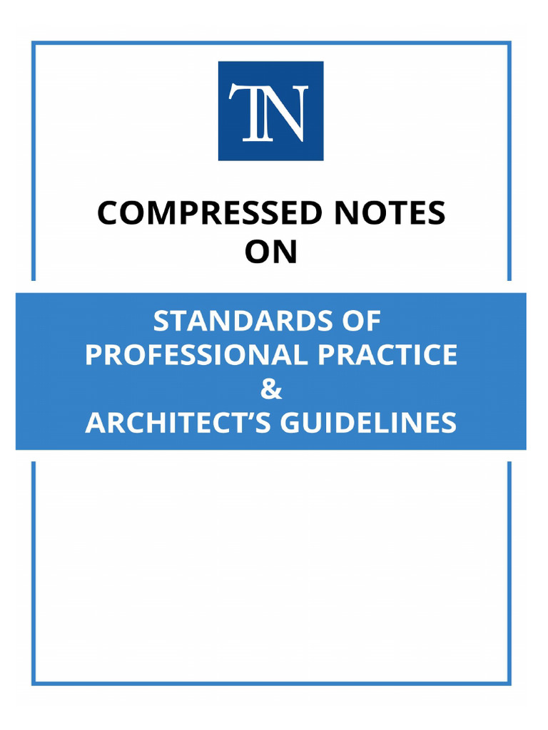 Compressed Notes On SPP Architects Guidelines | PDF | Per Diem | Architect