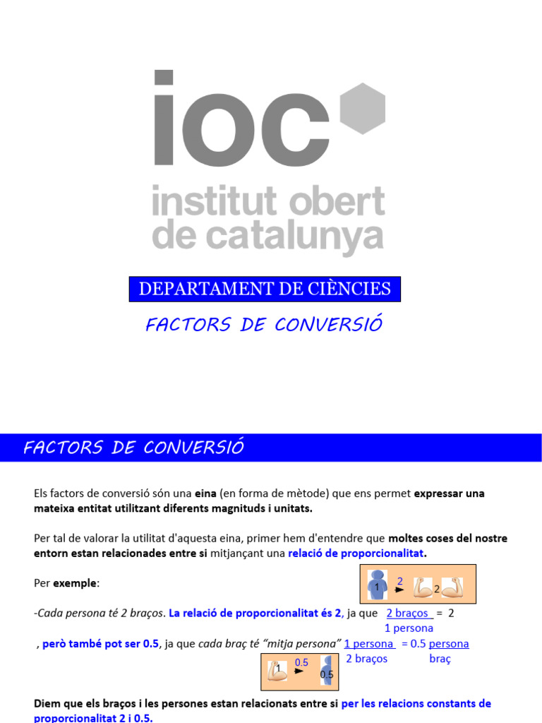 Factors de Conversió | PDF