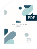 IRG Sur Plus-Value de Cession