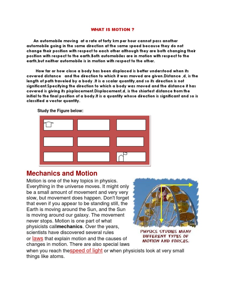Understanding Motion in Physics | PDF