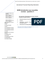 IFRS QCM Introduction Aux Nouvelles Normes - Question 3