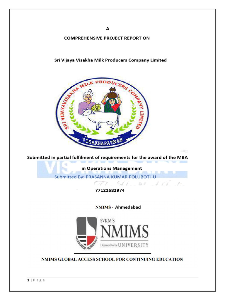 Visakha Diary PDF Milk Dairy