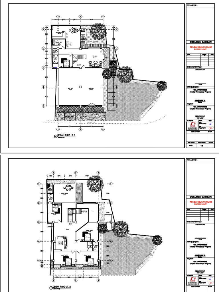 Denah Rencana Ruko ( Revisi 1 ) | PDF