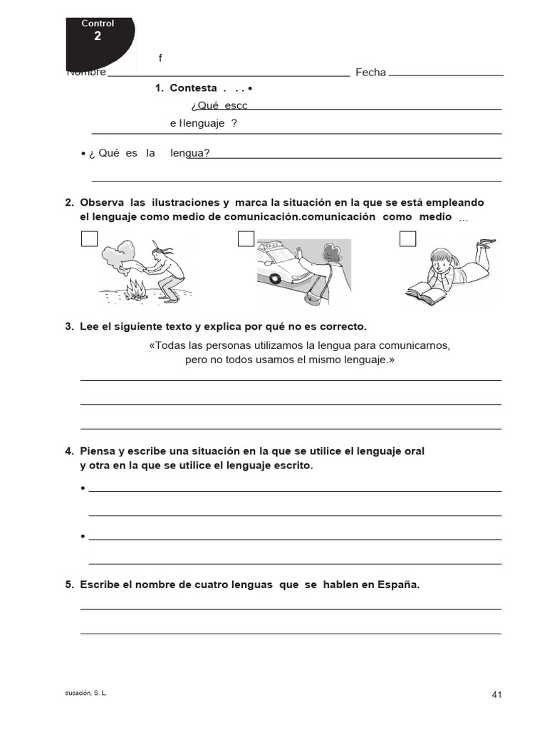 Ejercicios de Lengua para 5to Grado | PDF | Narración | Lingüística