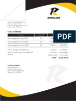 Factura Presupuesto Minimalista Turquesa