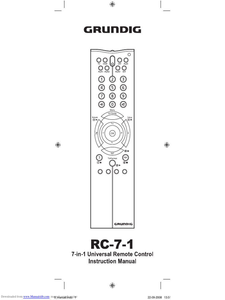 Télécommande Grundig TC-650 Pour Appareils Grundig - Occasion, Fonctionnelle, Avec Quelques Traces D'usure