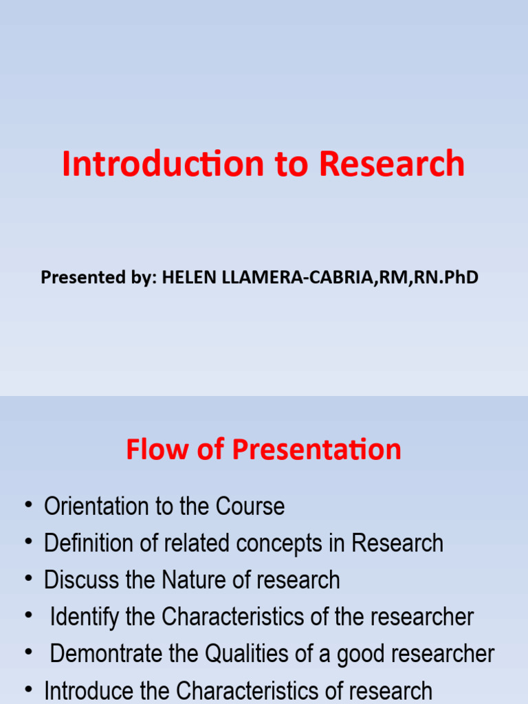Introduction to Research Concepts | PDF | Science | Knowledge
