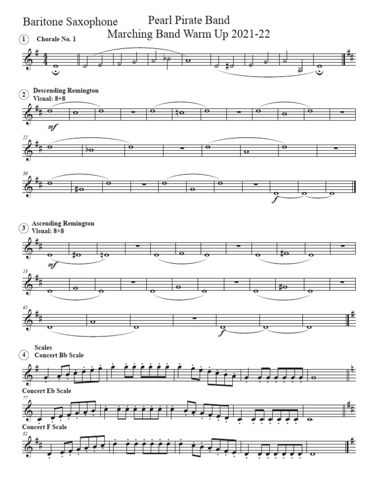Warm+Up+Exercises+2021 22+ +Baritone+Saxophone PDF