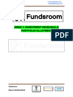 Week 1 - Investment Research - Portfolio Allotment