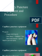 Capillary Puncture Equipement and Procedure