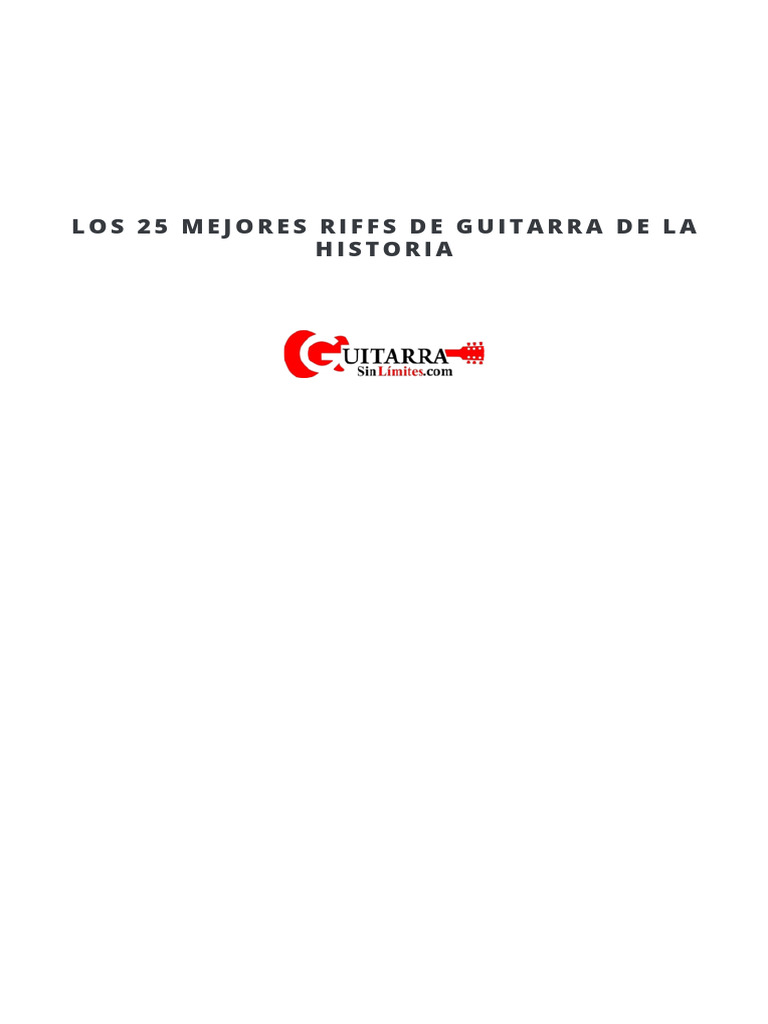 25 Mejores Riffs de Guitarra | PDF | Viajes y turismo | Arte