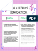 Cuadro Comparativo Que Diferencie La ENMIENDA de La REFORMA CONSTITUCIONAL.