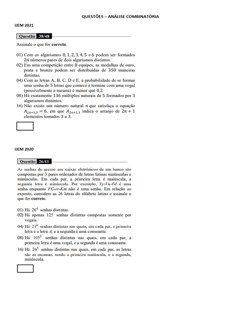 Listas De Exercicios : Exercícios de Matemática do Enem por assunto ...