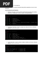 Basics of Python Programming