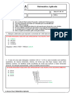 Avaliacao Final - Matematica Aplicada