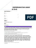 SOAL UTS KEPERAWATAN  ANAK