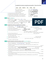 Worksheet Present Perfect VI Cycle