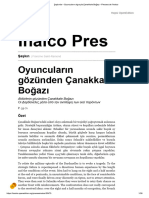 Şaşkınlar - Oyuncuların algısıyla Çanakkale Boğazı - Presses de l'Inalco