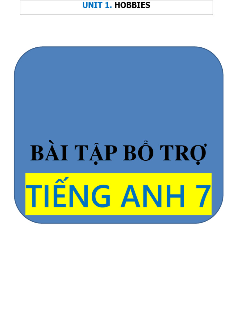 Bai Tap Bo Tro Anh 7 Global Success | PDF
