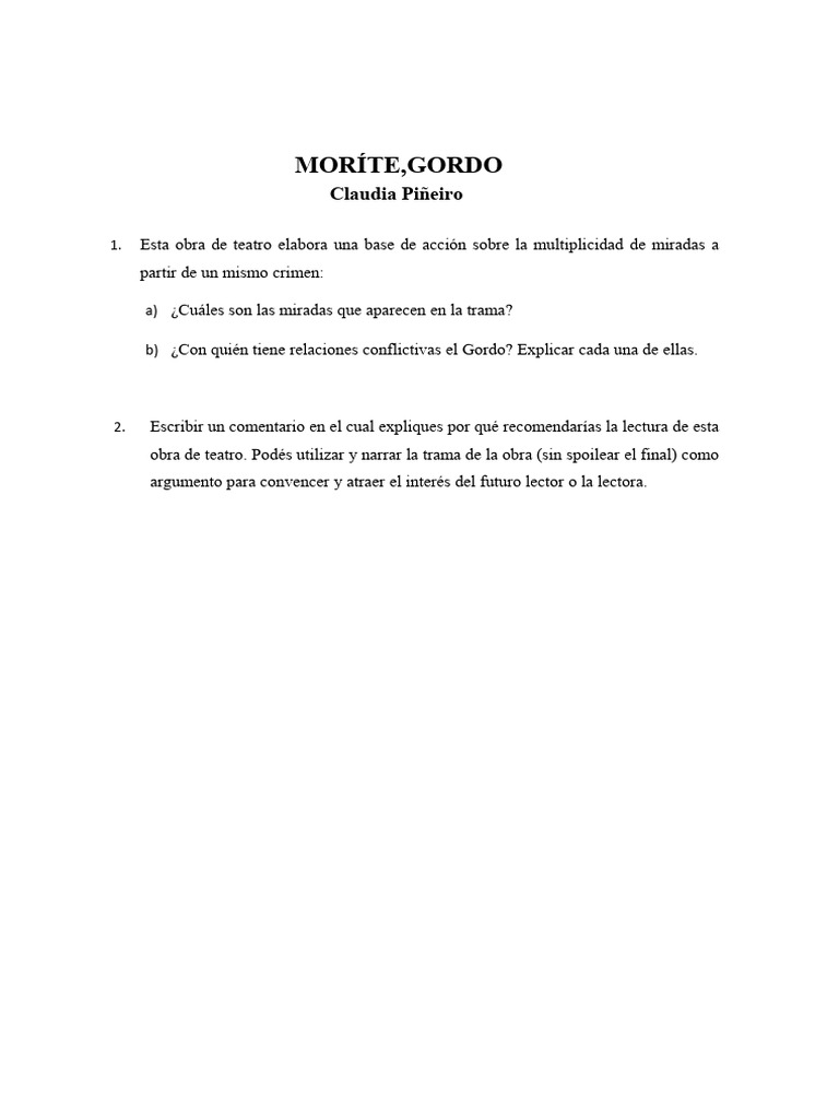 TP Morite Gordo | PDF