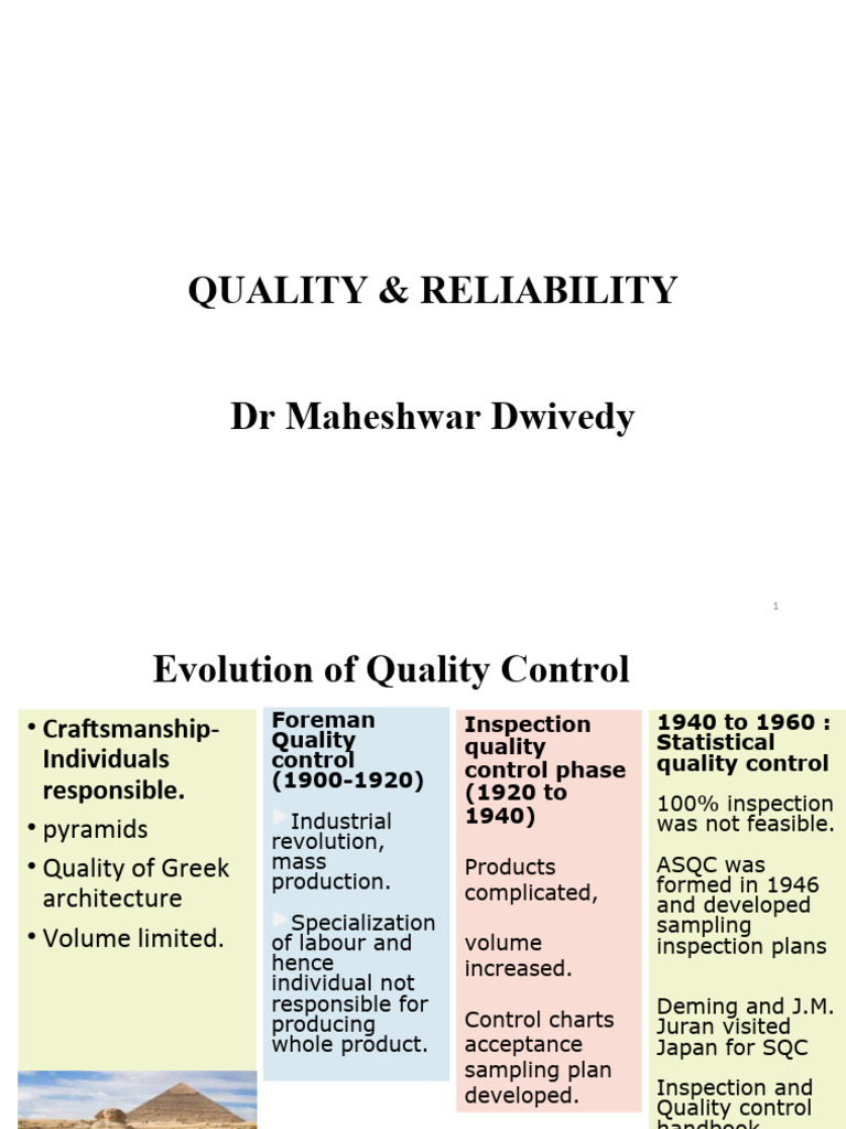 Evolution of Quality Control Methods | PDF | Reliability Engineering ...