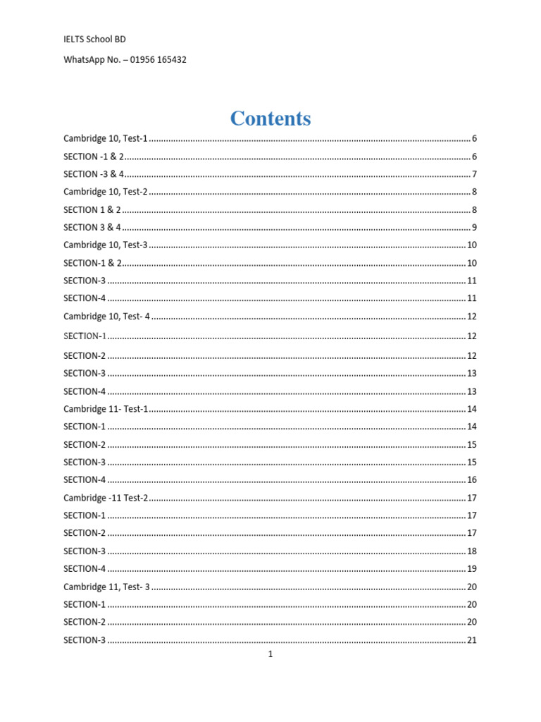 Cambridge IELTS Listening Vocabulary | PDF