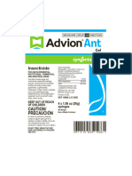 Advion Ant Gel Label