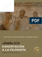 Jámblico - Προτρεπτικός Ἐπὶ Φιλοσοφίαν • Exhortación a La Filosofía (Ed. José Molina Ayala)